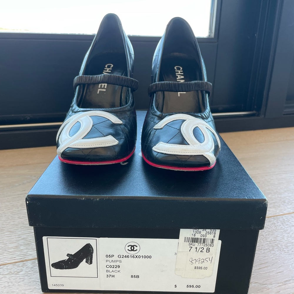 Chanel Calfskin Quilted Cambon Pumps 2003
